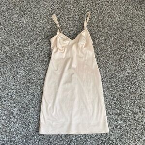 Naomi & Nicole Slip Shaper M Beige Firm Control Slip W/Shelf Bra Shapewear